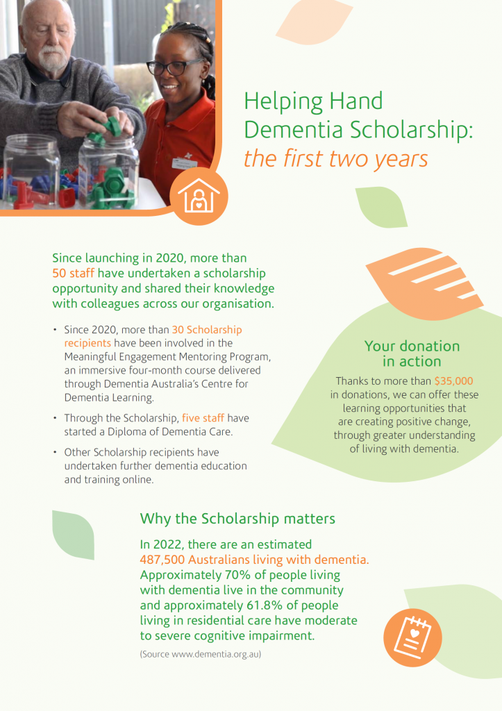 Dementia Scholarship Impact Statement 2022